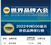 中國500品牌報告發(fā)布，新華保險連續(xù)19年上榜！